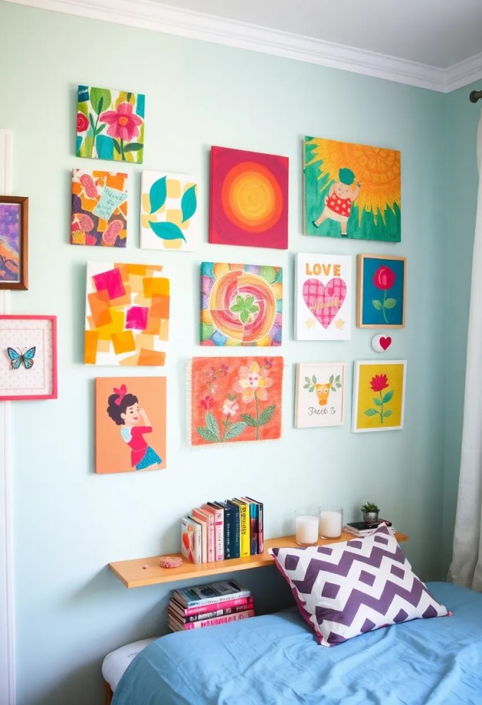 15 Budget-Friendly Bedroom Makeover Ideas That Will Blow Your Mind! - 2. DIY Wall Art