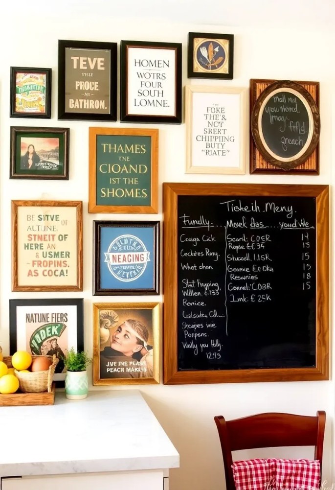 15 Budget Friendly Kitchen Makeovers for 2025 - 10. Wall Art and Decor
