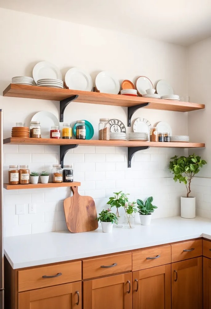 15 Budget Friendly Kitchen Makeovers for 2025 - 2. Open Shelving