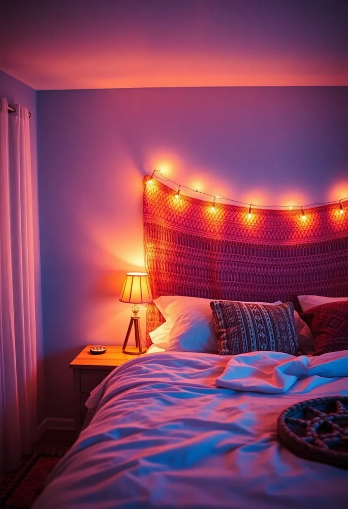 18 Boho Bedroom Ideas That Will Give You Major Décor Envy! - 10. Dreamy Lighting