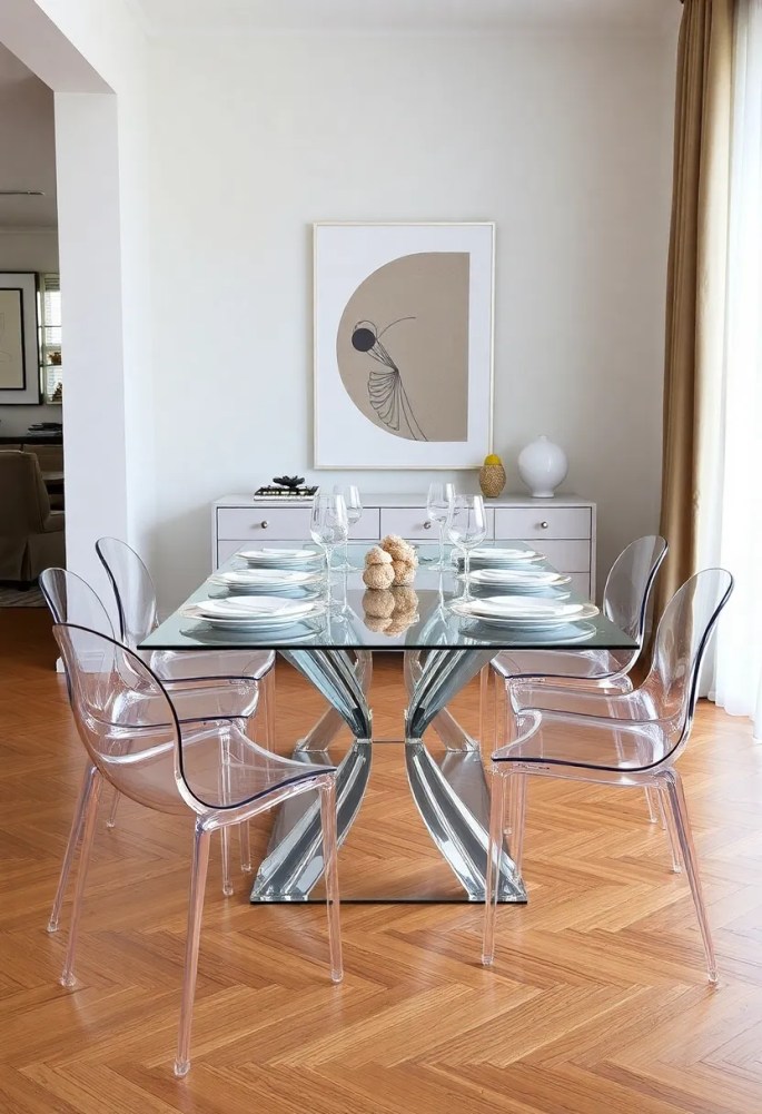 18 Small Space Decor Hacks That'll Transform Your Tiny Apartment into a Stylish Retreat (#7 Will Amaze You!) - 14. Choose Clear Furniture